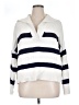 Banana Republic 100% Cotton Stripes White Pullover Sweater Size XL - photo 1