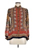 ETRO 100% Silk Paisley Orange Long Sleeve Silk Top Size M (estimated) - photo 1