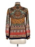 ETRO 100% Silk Paisley Orange Long Sleeve Silk Top Size M (estimated) - photo 2