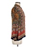 ETRO 100% Silk Paisley Orange Long Sleeve Silk Top Size M (estimated) - photo 4
