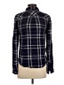 Paige 100% Viscose Plaid Blue Long Sleeve Button-Down Shirt Size XS - photo 2