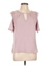 Chadwicks 100% Polyester Pink Short Sleeve Blouse Size L - photo 1