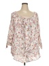 I.N. Studio 100% Rayon Floral Paisley Ivory 3/4 Sleeve Blouse Size 3X - photo 1