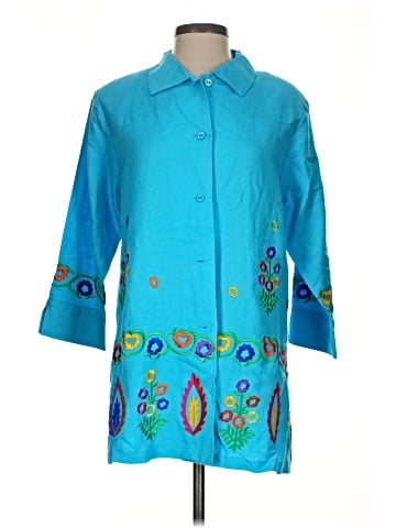 Linea by Louis Dell'Olio 3/4 Sleeve Button-Down Shirt (view 1)