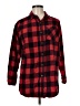 Forever 21 Plaid Red Long Sleeve Button-Down Shirt Size M - photo 1