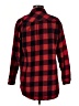 Forever 21 Plaid Red Long Sleeve Button-Down Shirt Size M - photo 2