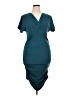 Unbranded 100% Polyester Solid Teal Cocktail Dress Size XL - photo 1