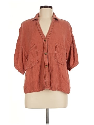 Easel 3/4 Sleeve Button-Down Shirt (view 1)