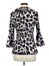 Milano 100% Polyester Animal Print Purple 3/4 Sleeve Blouse Size M - photo 1