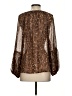 Fever 100% Polyester Tweed Brown Long Sleeve Blouse Size S - photo 2