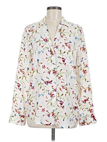 Equipment Long Sleeve Silk Top (view 1)