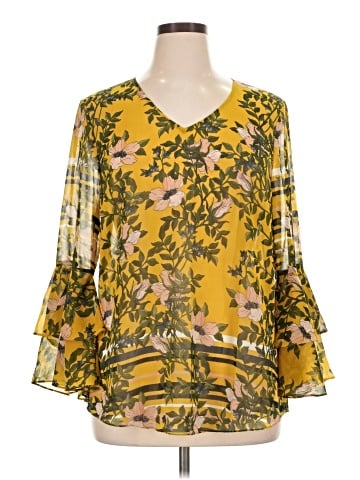 CAbi 3/4 Sleeve Blouse (view 1)