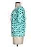 Talbots Graphic Teal Short Sleeve Blouse Size S - photo 5