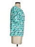 Talbots Graphic Teal Short Sleeve Blouse Size S - photo 4