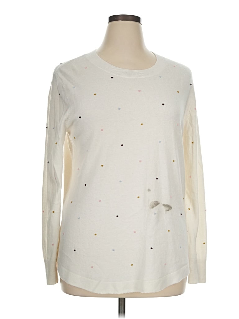 Pre-owned Ann Taylor Loft Sweatshirt In Ivory