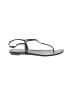 Prada 100% Leather Gray Black Sandals Size EU 37 1/2 - photo 1