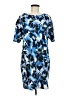 H By Halston Print Blue Casual Dress Size M - photo 1