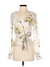 Adelyn Rae 100% Polyester Yellow Ivory Long Sleeve Blouse Size XS - photo 1