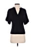 Theory Black Short Sleeve Blouse Size S - photo 1