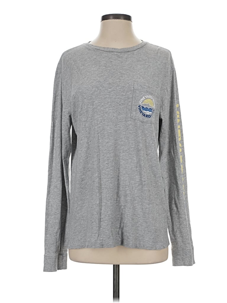 Pre-owned Vineyard Vines Long Sleeve T-shirt In Gray