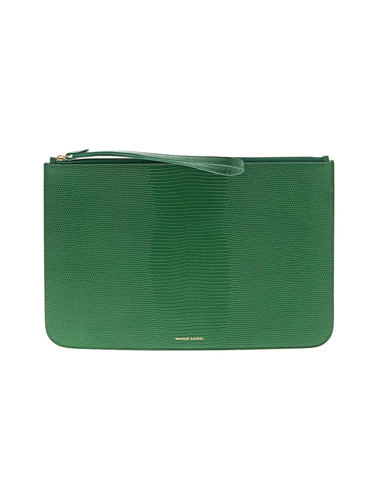 Pre-owned Mansur Gavriel Wristlet In Green