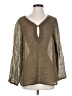 Eileen Fisher 100% Linen Tan Long Sleeve Blouse Size S - photo 1