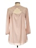 Charming Charlie 100% Polyester Tan 3/4 Sleeve Blouse Size L - photo 2
