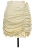 Glam 100% Polyester Solid Ivory Casual Skirt Size M - photo 1