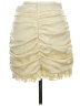 Glam 100% Polyester Solid Ivory Casual Skirt Size M - photo 2