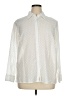Talbots 100% Cotton Polka Dots White Ivory Long Sleeve Button-Down Shirt Size 1X - photo 1