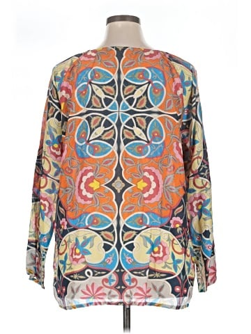 Johnny Was Long Sleeve Silk Top (view 2)