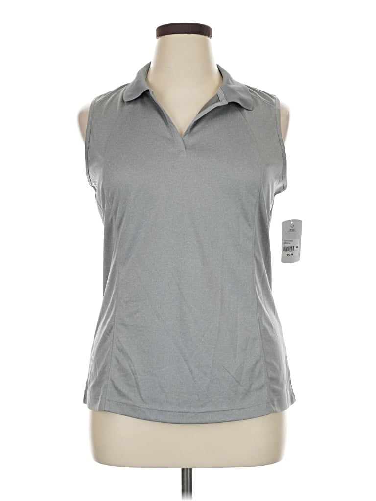 Pre-owned Bcg Sleeveless Button Down Shirt In Gray