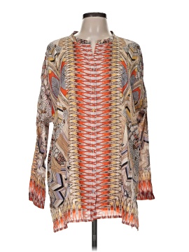 Johnny Was Long Sleeve Silk Top
