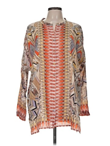 Johnny Was Long Sleeve Silk Top (view 1)