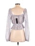 Lulus Silver Long Sleeve Blouse Size XS - photo 2