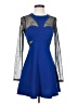 BCBGeneration 100% Polyester Color Block Blue Cocktail Dress Size 2 - photo 1