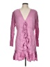Elliatt Solid Pink Cocktail Dress Size L - photo 1