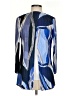 MING WANG Blue 3/4 Sleeve Blouse Size XS - photo 1