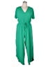Mlle Gabrielle 100% Polyester Solid Green Jumpsuit Size XL - photo 1