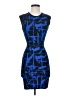 BCBGMAXAZRIA Graphic Blue Cocktail Dress Size XXS - photo 1