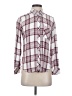 Rails 100% Rayon Plaid Burgundy Long Sleeve Button-Down Shirt Size XS - photo 1