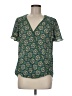 Max Studio 100% Polyester Green Short Sleeve Blouse Size M - photo 1