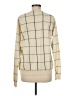 Theory 100% Wool Plaid Ivory Wool Pullover Sweater Size M - photo 2