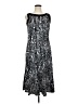 Perceptions Graphic Black Casual Dress Size XL - photo 1