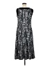Perceptions Graphic Black Casual Dress Size XL - photo 2