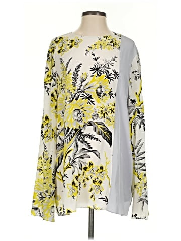 Diane von Furstenberg Long Sleeve Silk Top (view 1)