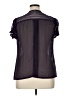 Xhilaration 100% Polyester Purple Short Sleeve Blouse Size XL - photo 2