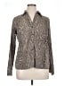 Apt. 9 Animal Print Silver Long Sleeve Blouse Size XL - photo 1