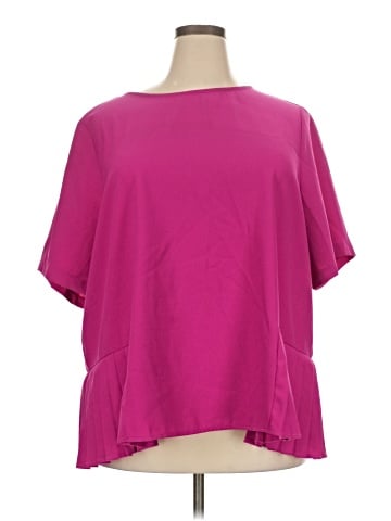 ELOQUII Short Sleeve Blouse (view 1)