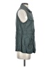 Maurices 100% Rayon Teal Sleeveless Button-Down Shirt Size S - photo 4